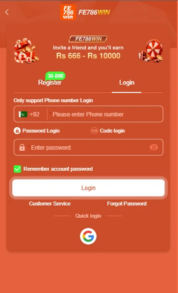 FE786 WIN login